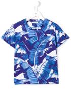 Dolce & Gabbana Kids Banana Leaf Print T-shirt, Toddler Boy's, Size: 4 Yrs, Blue