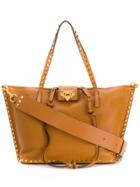 Valentino Valentino Garavani Rockstud Hype Medium Tote - Brown