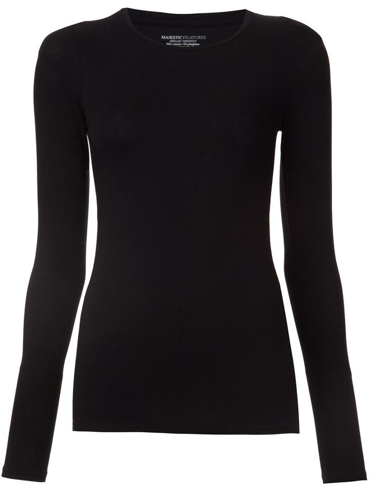 Majestic Filatures Long Sleeved T-shirt, Women's, Size: Small, Black, Viscose/spandex/elastane