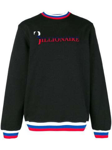 Billionaire 'billionaire' Print Sweater - Black