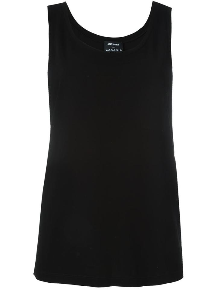 Anthony Vaccarello Classic Tank Top, Women's, Size: 44, Black, Acetate/polyester