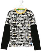 Fendi Kids - Slogan Print Sweatshirt - Kids - Cotton/spandex/elastane - 14 Yrs, Black
