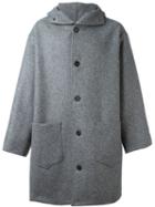 Cini Hooded Coat, Men's, Grey, Virgin Wool