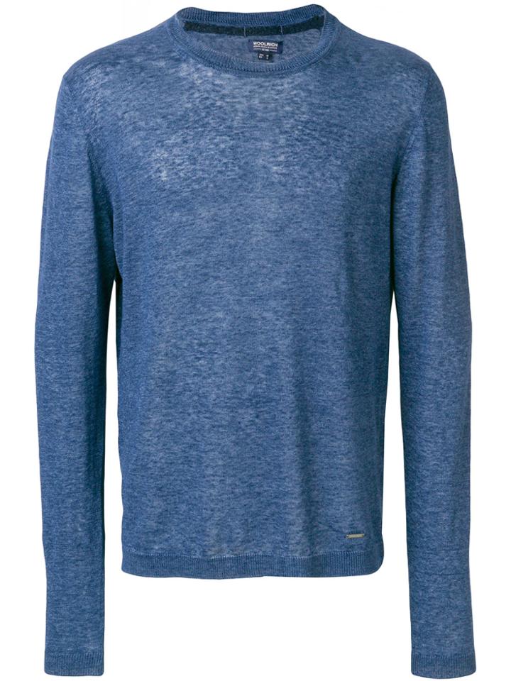 Woolrich Long-sleeve Fitted Sweater - Blue