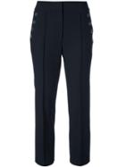 Veronica Beard Cropped Tailored Trousers - Blue