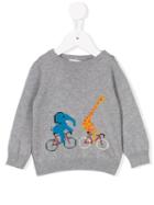 Paul Smith Junior - Cycling Intarsia Jumper - Kids - Cotton/cashmere - 6 Mth, Grey