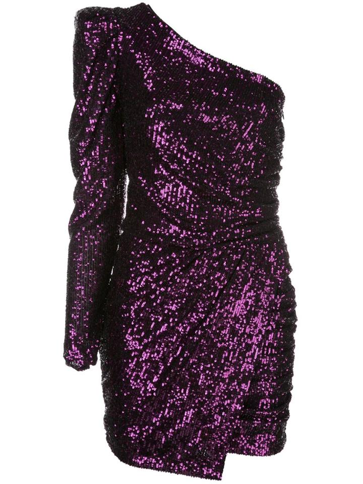 Iorane Asymmetric Sequinned Dress - Purple