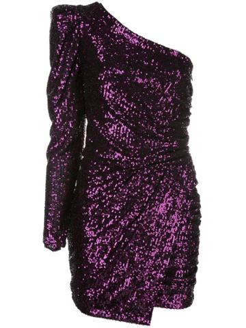 Iorane Asymmetric Sequinned Dress - Purple