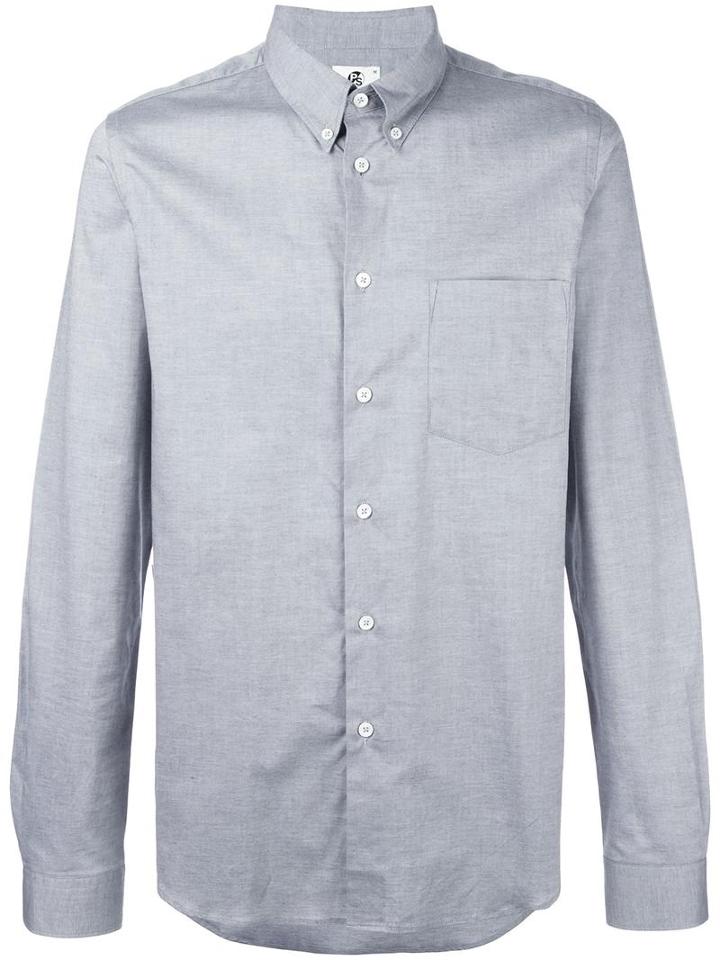 Ps By Paul Smith Plain Shirt, Men's, Size: Small, Grey, Cotton