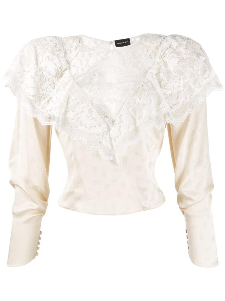 Magda Butrym Lace Detail Blouse - Neutrals