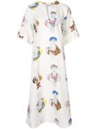 Tata Naka Printed Kaftan Dress - White