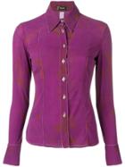 Versace Vintage 2000's Slim-fit Shirt - Purple