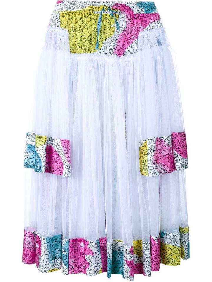 Adam Selman Georgette Crinoline Midi Skirt