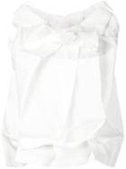 Issey Miyake - Crinkly Sleeveless Blouse - Women - Polyester - 3, White, Polyester