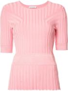 Altuzarra Ribbed Detail Knitted Top, Women's, Size: Medium, Pink/purple, Viscose/polyamide/spandex/elastane