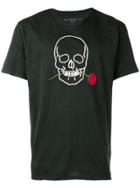 John Varvatos Skull And Rose T-shirt - Black
