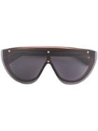 Dion Lee Grey Mono Sunglasses, Women's, Nude/neutrals, Nylon/acetate