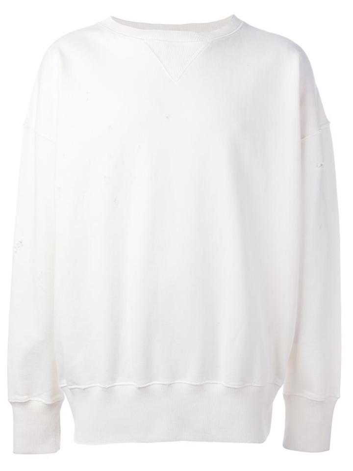 Faith Connexion Destroyed Sweatshirt, Men's, Size: Small, White, Cotton