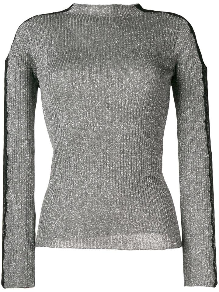Liu Jo Lace Knit Sweater - Black