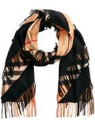 Burberry Classic Check Cashmere Scarf With Fringing - Nude & Neutrals