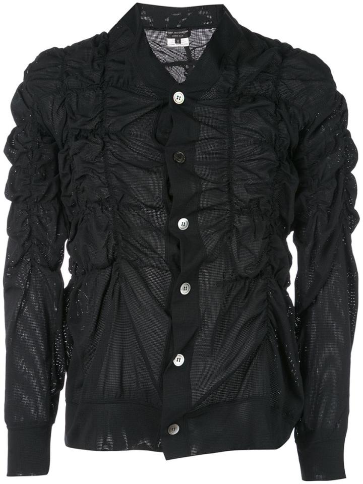 Comme Des Garçons Homme Plus Ruched Shirt - Black