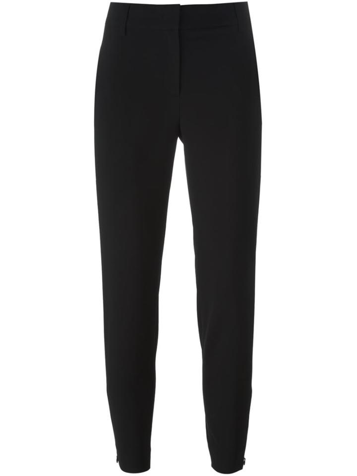 Dkny Tapered Tailored Trousers, Women's, Size: 4, Black, Spandex/elastane/wool