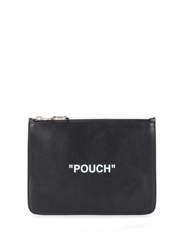 Off-white Quote Pouch Bag - Black