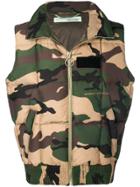 Off-white Camouflage Padded Gilet - Multicolour