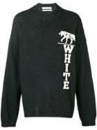 Off-white White Print Sweatshirt - Black