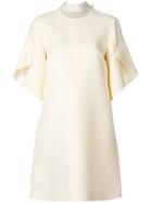 Fendi Collar-detail Flared Dress - Nude & Neutrals