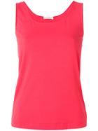 Le Tricot Perugia Square Neck Vest Top - Pink & Purple
