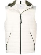 Cp Company Hooded Sleeveless Vest - White