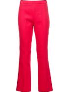 Giambattista Valli Cropped Flared Trousers, Women's, Size: 44, Red, Cotton/viscose/polyamide