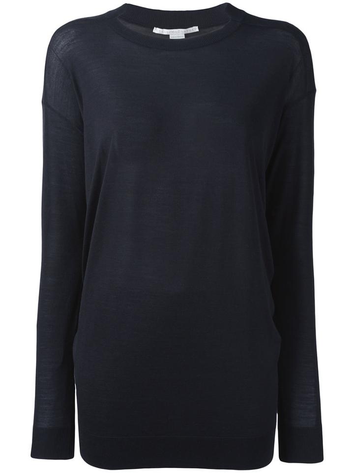 Stella Mccartney Loose-fit Sweater, Women's, Size: 38, Black, Virgin Wool/silk