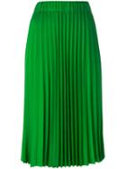 P.a.r.o.s.h. Mid-length Pleated Skirt, Women's, Green, Polyester
