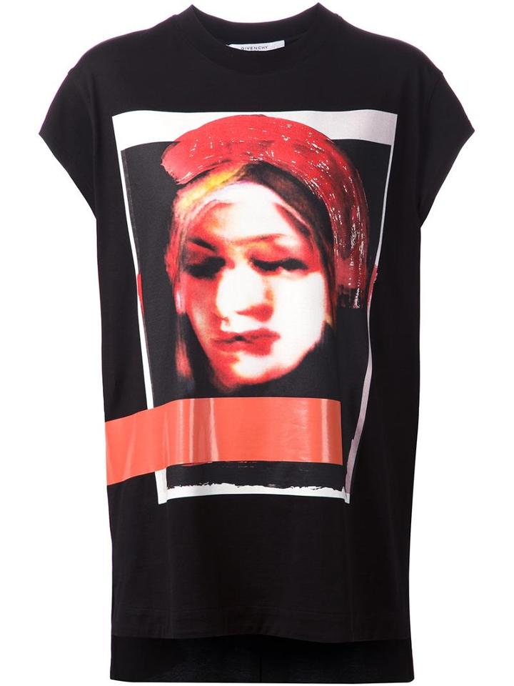 Givenchy Abstract Print T-shirt, Women's, Size: Xs, Black, Cotton