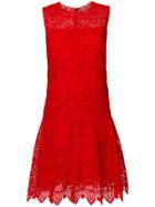 Ermanno Scervino Broiderie Anglaise Mini Dress - Red