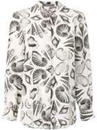 Alexander Mcqueen Shells Silk Shirt - White