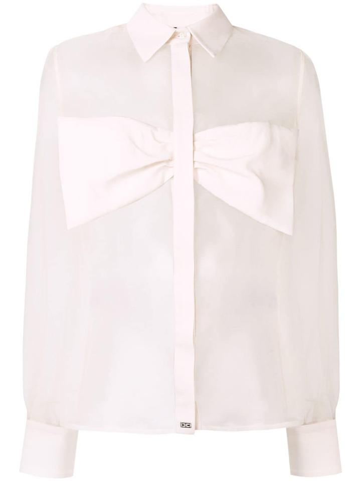 Elisabetta Franchi Bow Detail Blouse - Neutrals