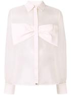 Elisabetta Franchi Bow Detail Blouse - Neutrals