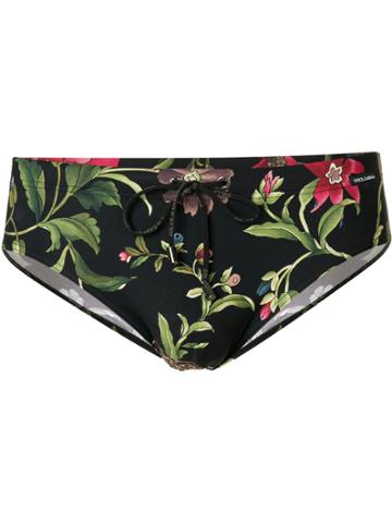 Dolce & Gabbana Wild Nature Printed Beachwear - Black