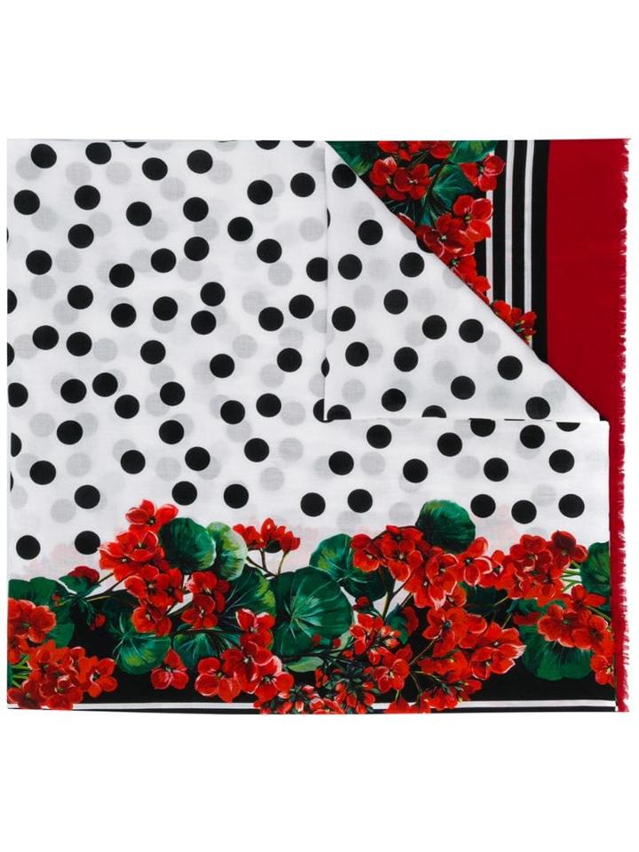 Dolce & Gabbana Portofino Print Scarf - White
