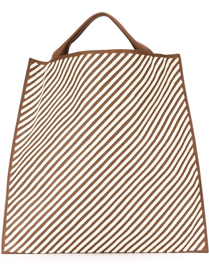 Jil Sander Applique Stripe Shopper