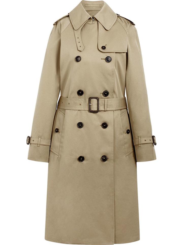Mackintosh Honey Cotton Trench Coat - Brown