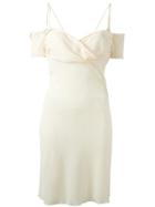 Romeo Gigli Vintage Off The Shoulder Slip Dress - White