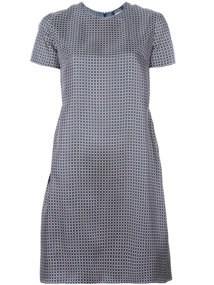 's Max Mara Geometric Print Shift Dress, Women's, Size: 42, Blue, Silk