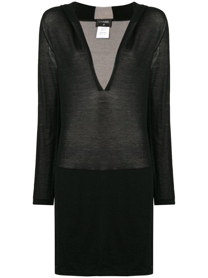 Chanel Vintage Deep V-neck Sweater - Black