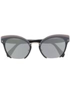 Miu Miu Eyewear Square Frame Sunglasses - Black