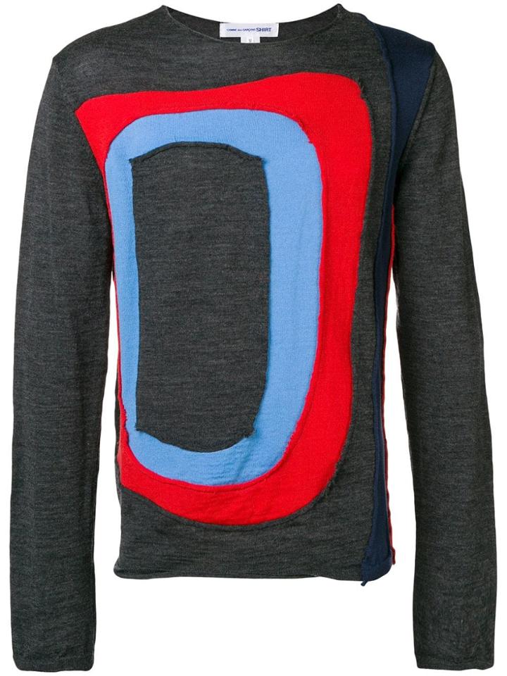 Comme Des Garçons Shirt Cut Out Detail Sweater - Grey