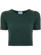 Prada Vintage Cropped Knitted Top - Green